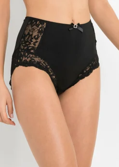 bonprix bonprix Braga de talle alto con encaje Negro Best