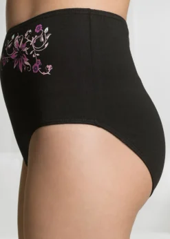 bonprix bonprix Braga de talle alto (5 unidades) Negro-blanco Hot