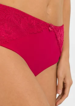 bonprix bonprix Braga maxi con encaje (2 unidades) Granate-gris oscuro Hot