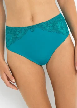 bonprix bonprix Braga maxi con encaje (2 unidades) Blanco + verde petróleo New