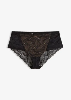 bonprix bonprix Braga maxi con encaje delicado negro-marrón claro