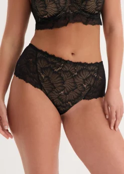 bonprix bonprix Braga maxi con encaje delicado negro-marrón claro
