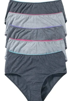 bonprix bonprix Braga maxi (5 unidades) Gris claro/gris/antracita jaspeado