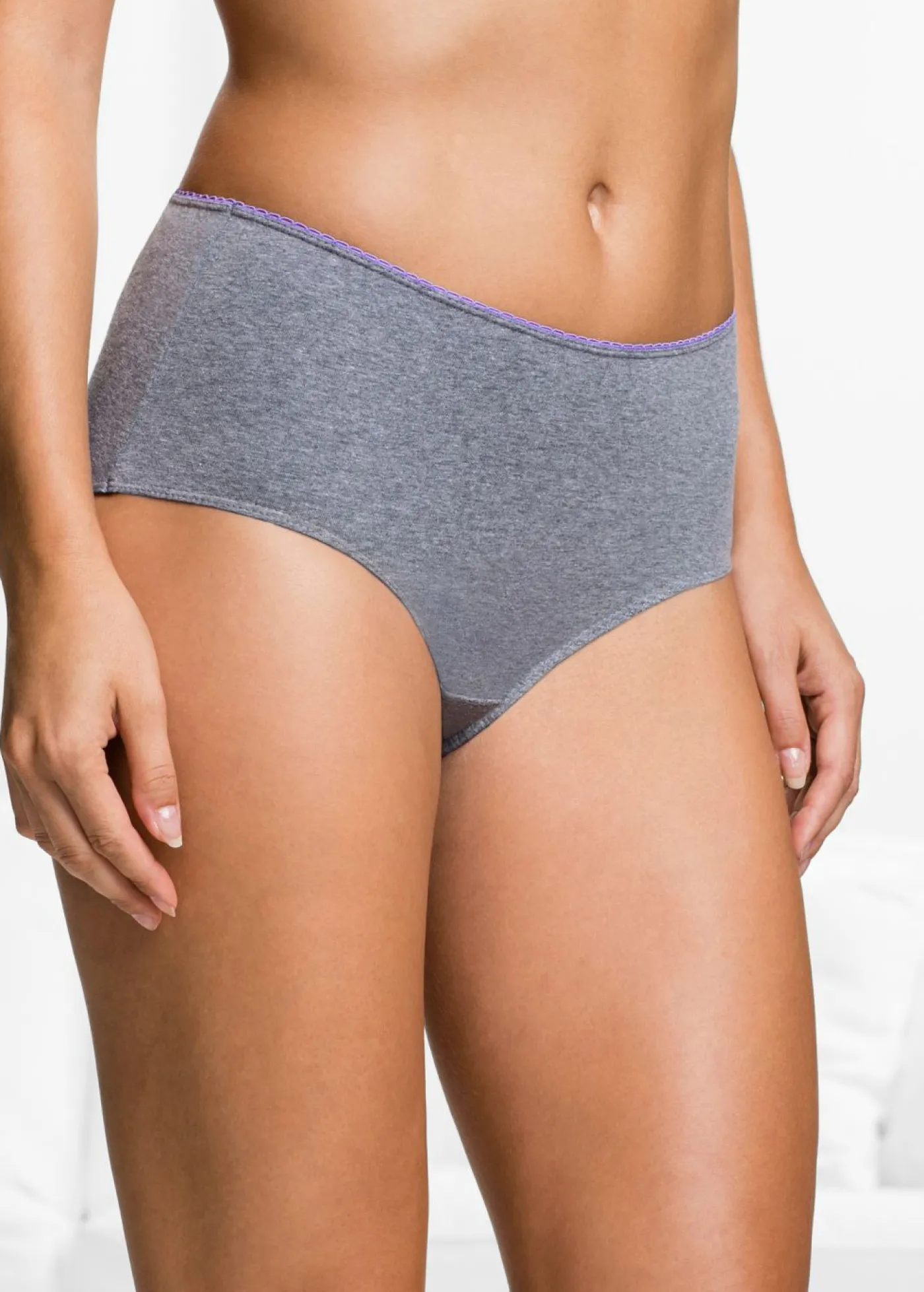 bonprix bonprix Braga maxi (5 unidades) Gris claro/gris/antracita jaspeado