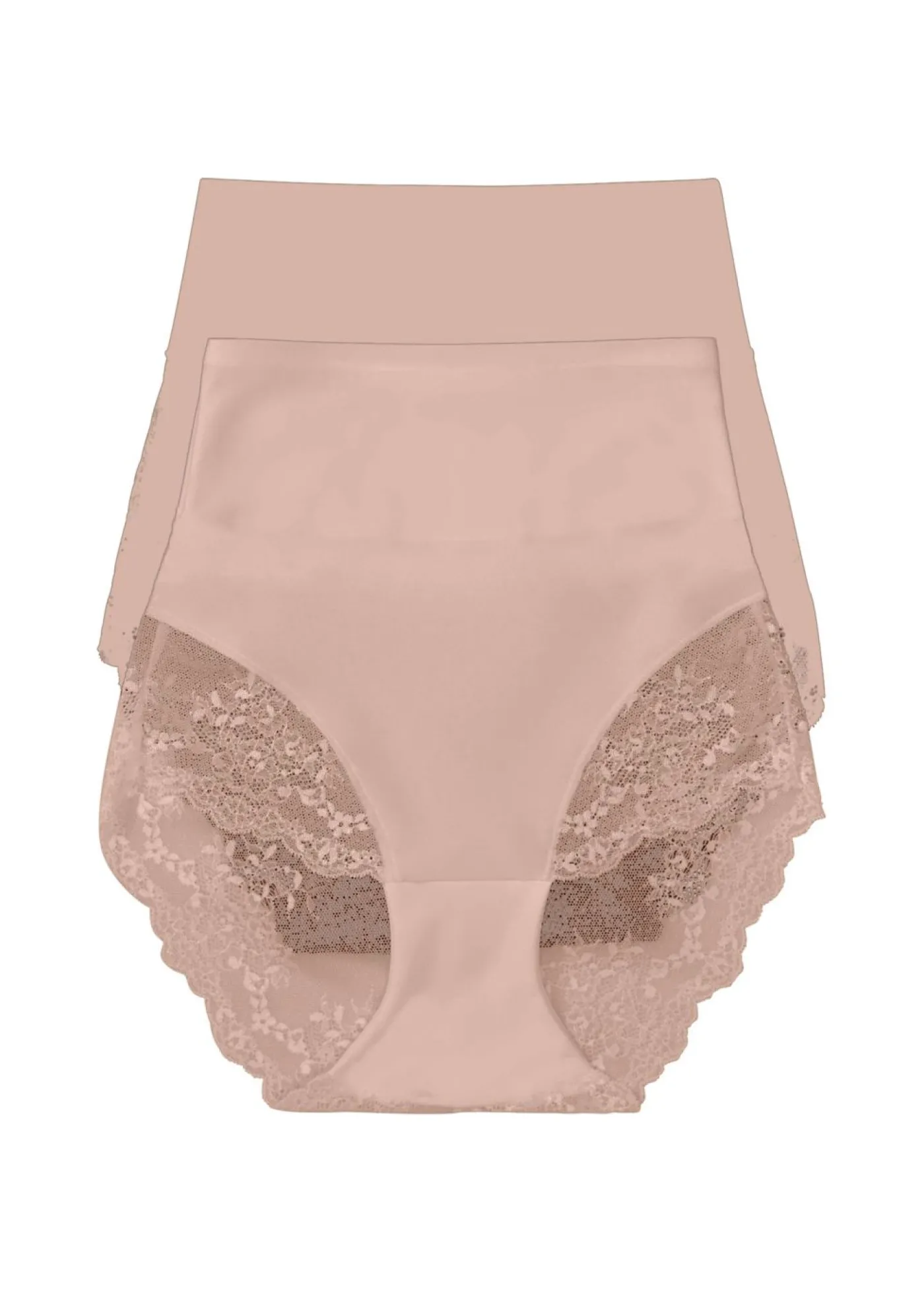 bonprix bonprix Braga moldeadora con corte láser y efecto moldeador medio (2 unidades) 2 en beige mate Clearance