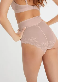 bonprix bonprix Braga moldeadora con corte láser y efecto moldeador medio (2 unidades) 2 en beige mate Clearance