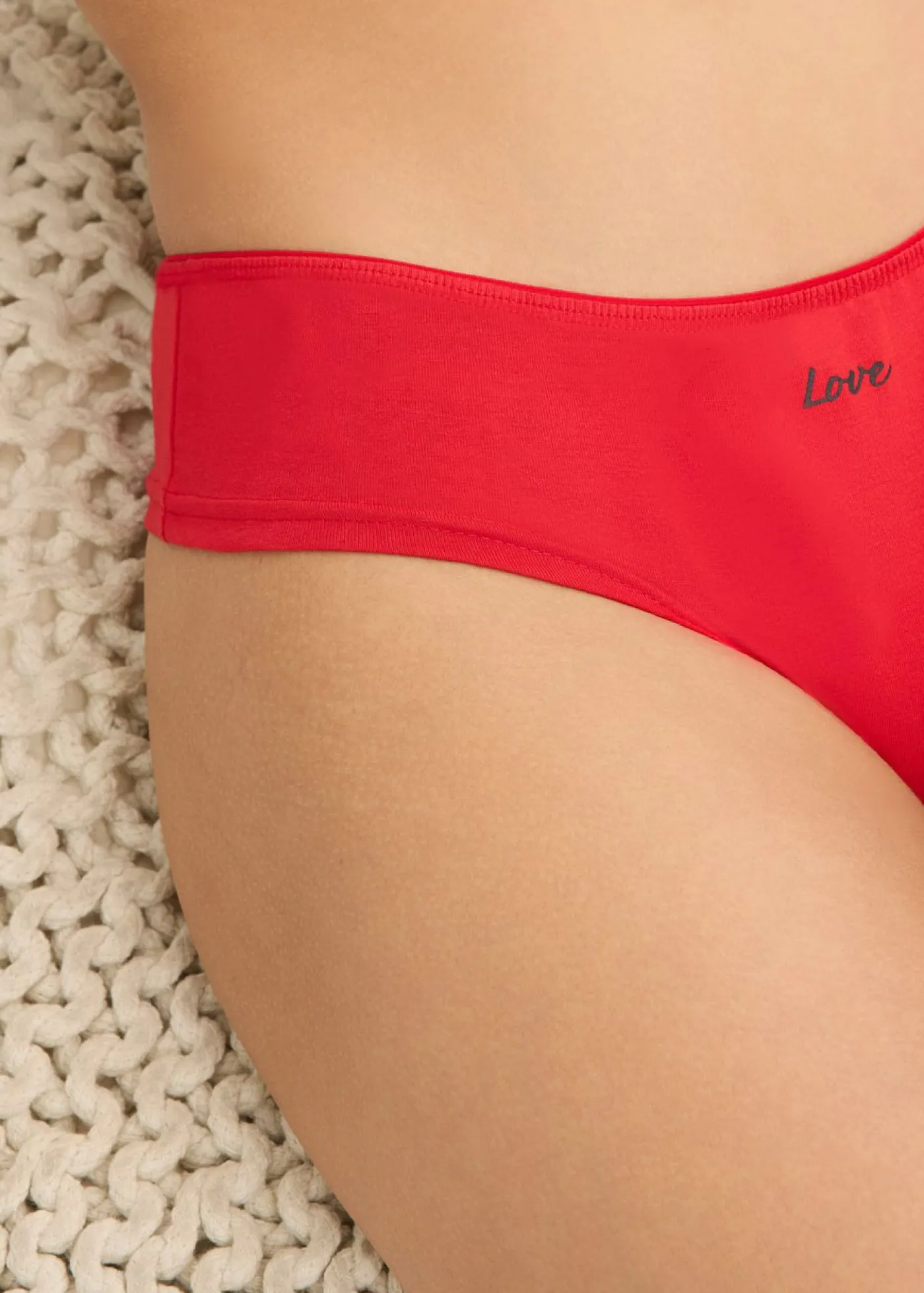 bonprix bonprix Bragas brasileñas (4 unidades) rojo salsa/negro/rosa coral New