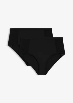 bonprix bonprix Bragas menstruales de microfibra con absorción media (2 unidades) Negro Discount
