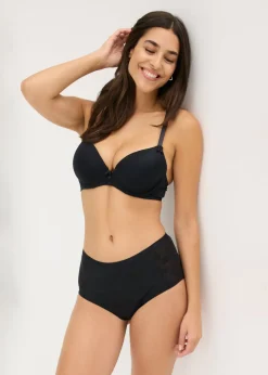 bonprix bonprix Bragas menstruales de microfibra con absorción media (2 unidades) Negro Discount
