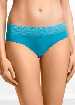 bonprix bonprix Braguita (5 unidades) con encaje turquesa rosa verde brillante Discount
