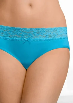 bonprix bonprix Braguita (5 unidades) con encaje turquesa rosa verde brillante Discount