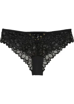 bonprix bonprix Braguita brasileña de encaje fino Negro Best