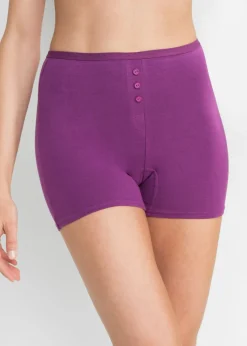 bonprix bonprix Braguita bóxer de talle alto (4 unidades) Negro/zumo de uva