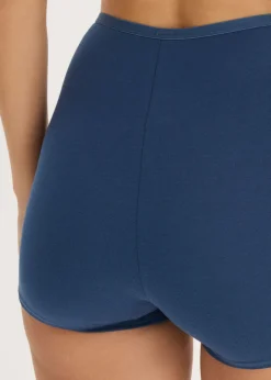 bonprix bonprix Braguita bóxer de talle alto (4 unidades) Azul almirante + gris claro jaspeado Clearance