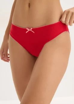 bonprix bonprix Braguita con aspecto de corazón (5 unidades) Negro con rosa coral + rojo con rosa coral Outlet