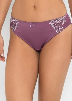 bonprix bonprix Braguita con bordado delicado (2 unidades) Baya mate/rosa mate + rosa mate Discount