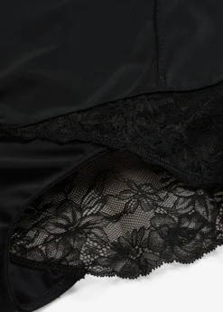 bonprix bonprix Braguita con efecto moldeador medio, talle alto y encaje Negro Sale