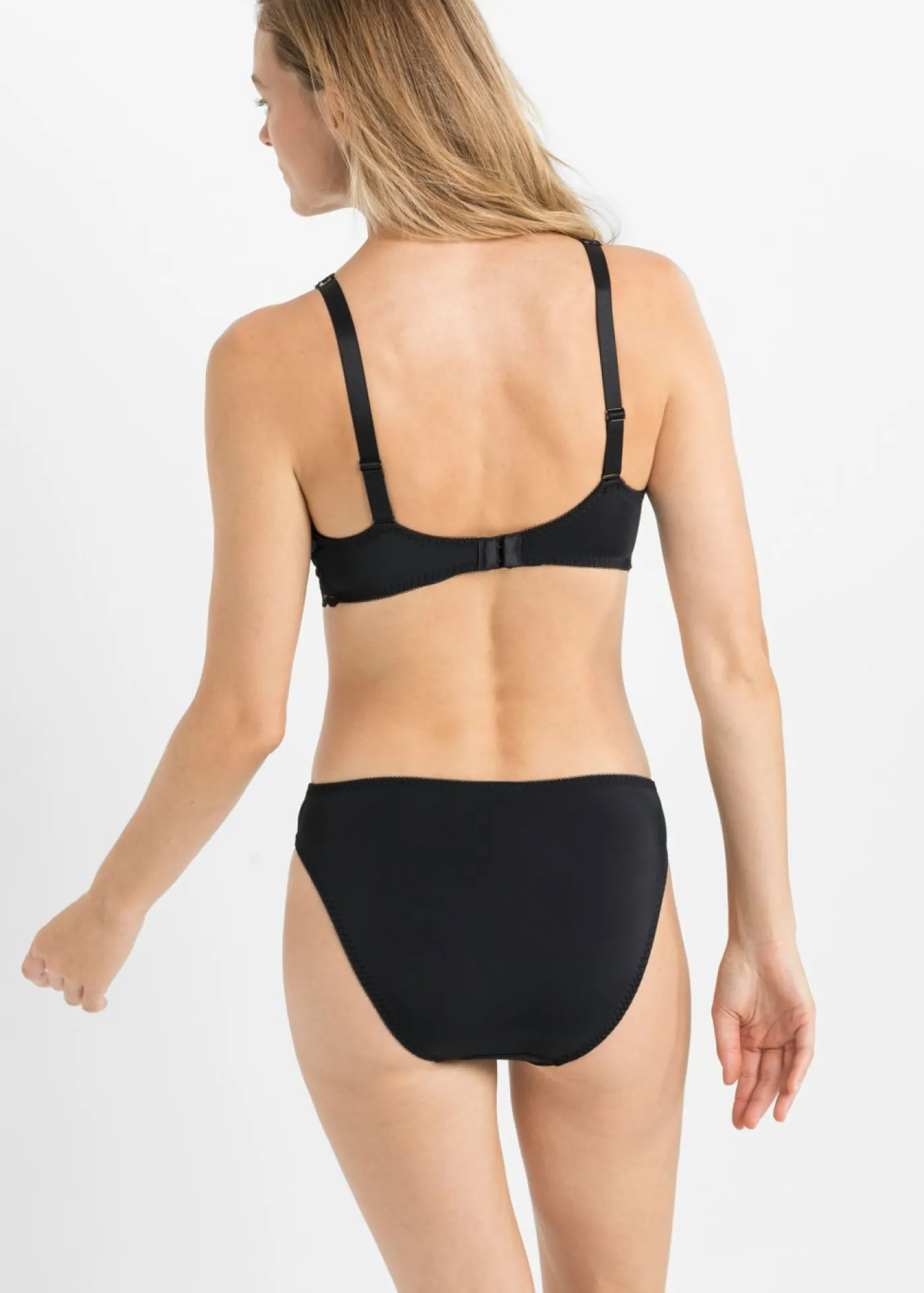 bonprix bonprix Braguita con encaje suave Negro-nude New