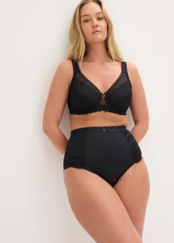 bonprix bonprix Braguita con encaje y efecto moldeador medio Negro Hot