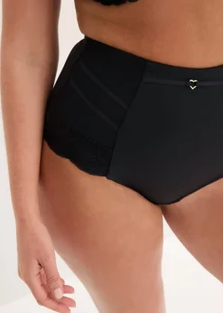 bonprix bonprix Braguita con encaje y efecto moldeador medio Negro Hot
