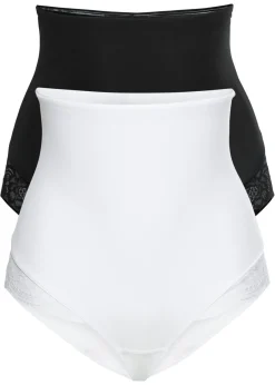 bonprix bonprix Braguita con ligero efecto moldeador (2 unidades) Negro-blanco Clearance