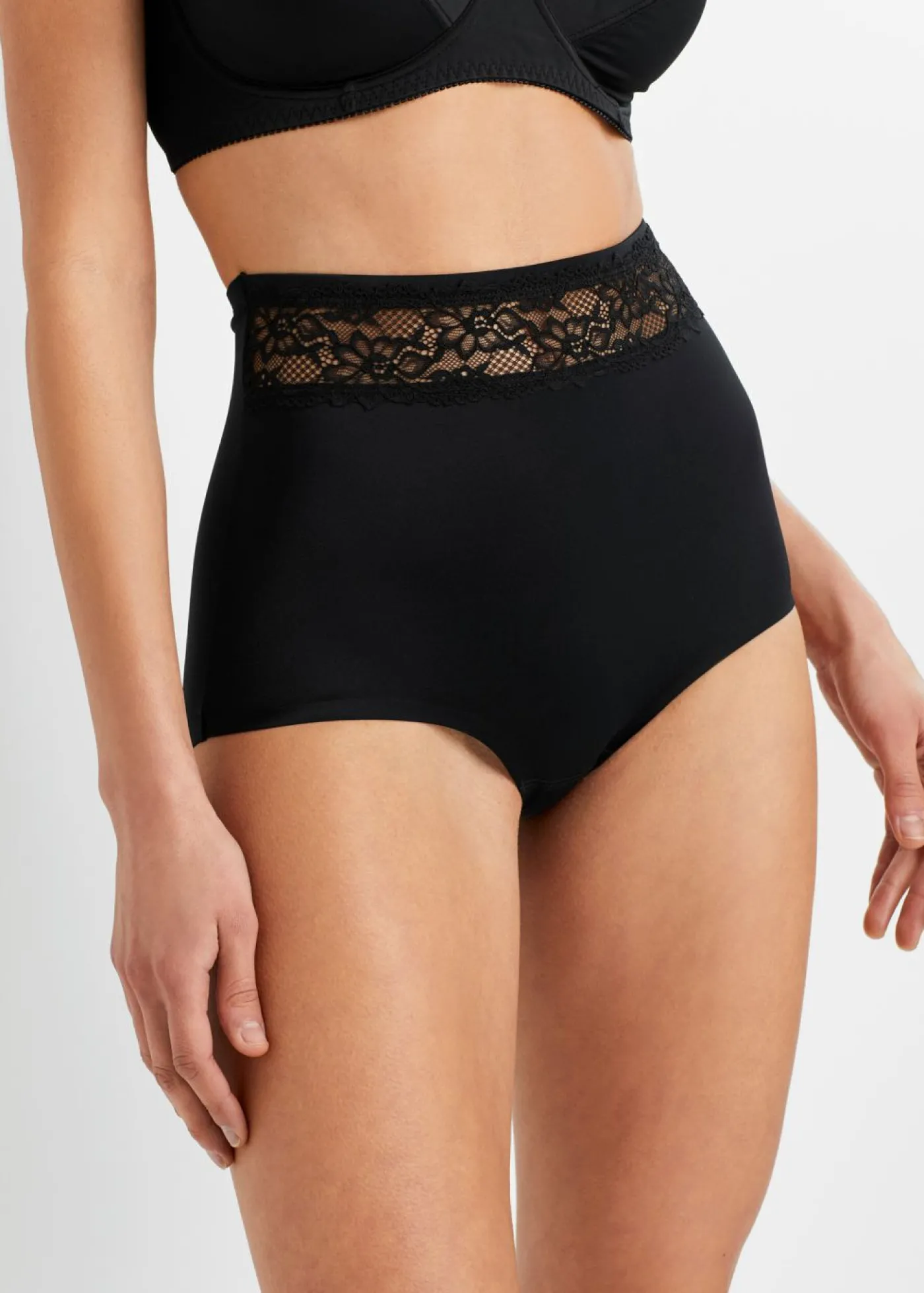 bonprix bonprix Braguita con ligero efecto moldeador (2 unidades) Negro-blanco Outlet
