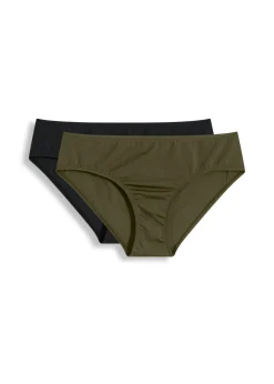 bonprix bonprix Braguita de bikini en paquete doble (2 unidades) Verde oliva oscuro-negro New