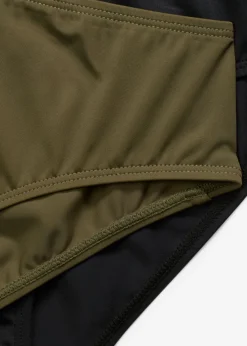 bonprix bonprix Braguita de bikini en paquete doble (2 unidades) Verde oliva oscuro-negro New