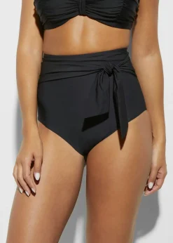 bonprix bonprix Braguita de bikini highwaist con gran efecto moldeador y cordón Negro