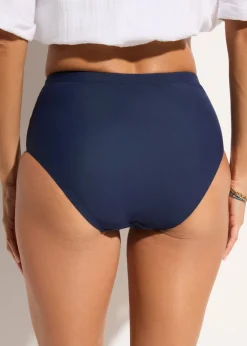 bonprix bonprix Braguita de bikini highwaist con ligero efecto moldeador y fruncido Azul marino Best