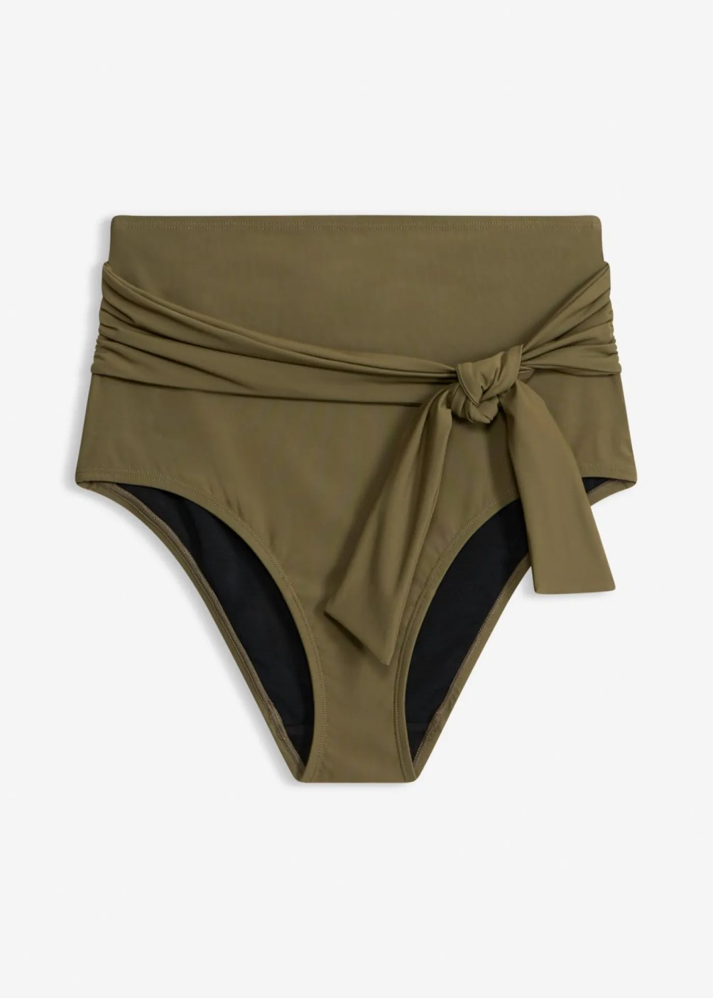 bonprix bonprix Braguita de bikini highwaist con gran efecto moldeador y cordón Verde oliva oscuro Clearance