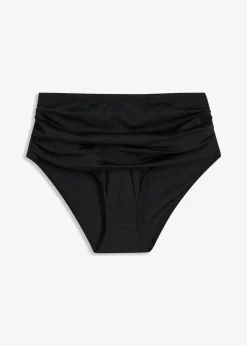 bonprix bonprix Braguita de bikini highwaist con ligero efecto moldeador y fruncido Negro