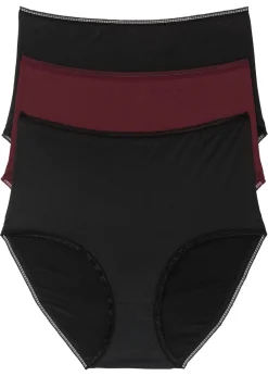 bonprix bonprix Braguita de talle alto Negro-burdeos New