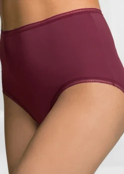 bonprix bonprix Braguita de talle alto Negro-burdeos New