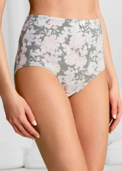 bonprix bonprix Braguita de talle alto (4 unidades) Lila estampado Outlet