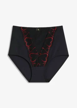 bonprix bonprix Braguita decorada con efecto moldeador medio Negro-rojo salsa Sale