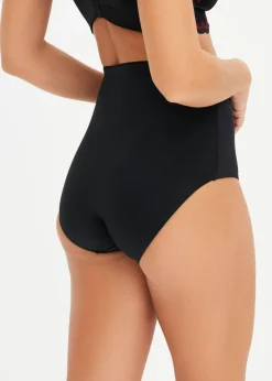 bonprix bonprix Braguita decorada con efecto moldeador medio Negro-rojo salsa Sale