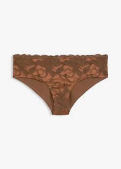 bonprix bonprix Braguita hipster de encaje bicolor marrón arcilla-sorbete de chocolate Outlet