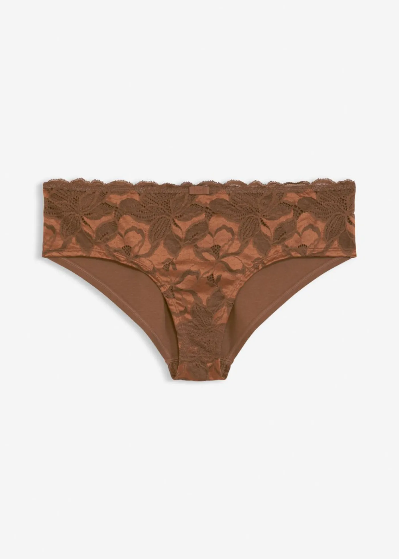 bonprix bonprix Braguita hipster de encaje bicolor marrón arcilla-sorbete de chocolate Outlet