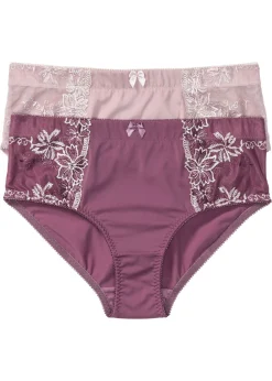 bonprix bonprix Braguita moldeadora con bordado (2 piezas) Baya mate/rosa mate de flores Best