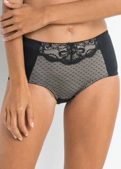 bonprix bonprix Braguita moldeadora con encaje Negro-beige arena New
