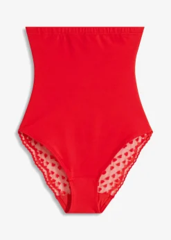 bonprix bonprix Braguita moldeadora de talle alto con encaje de corazones y gran efecto moldeador fresa Outlet