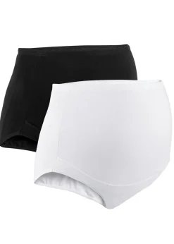 bonprix bonprix Braguita premamá de algodón orgánico (2 unidades) Blanco-negro Online