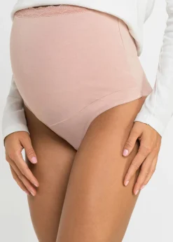 bonprix bonprix Braguita premamá de algodón orgánico (2 unidades) Negro-rosa vintage Outlet