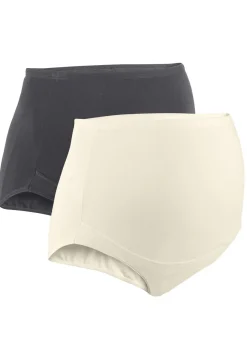 bonprix bonprix Braguita premamá de algodón orgánico (2 unidades) Gris guijarro + antracita Discount