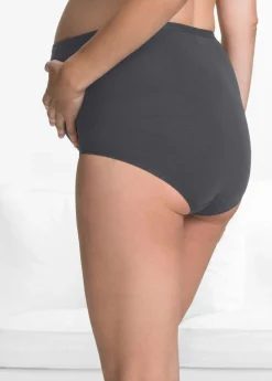 bonprix bonprix Braguita premamá de algodón orgánico (2 unidades) Gris guijarro + antracita Discount