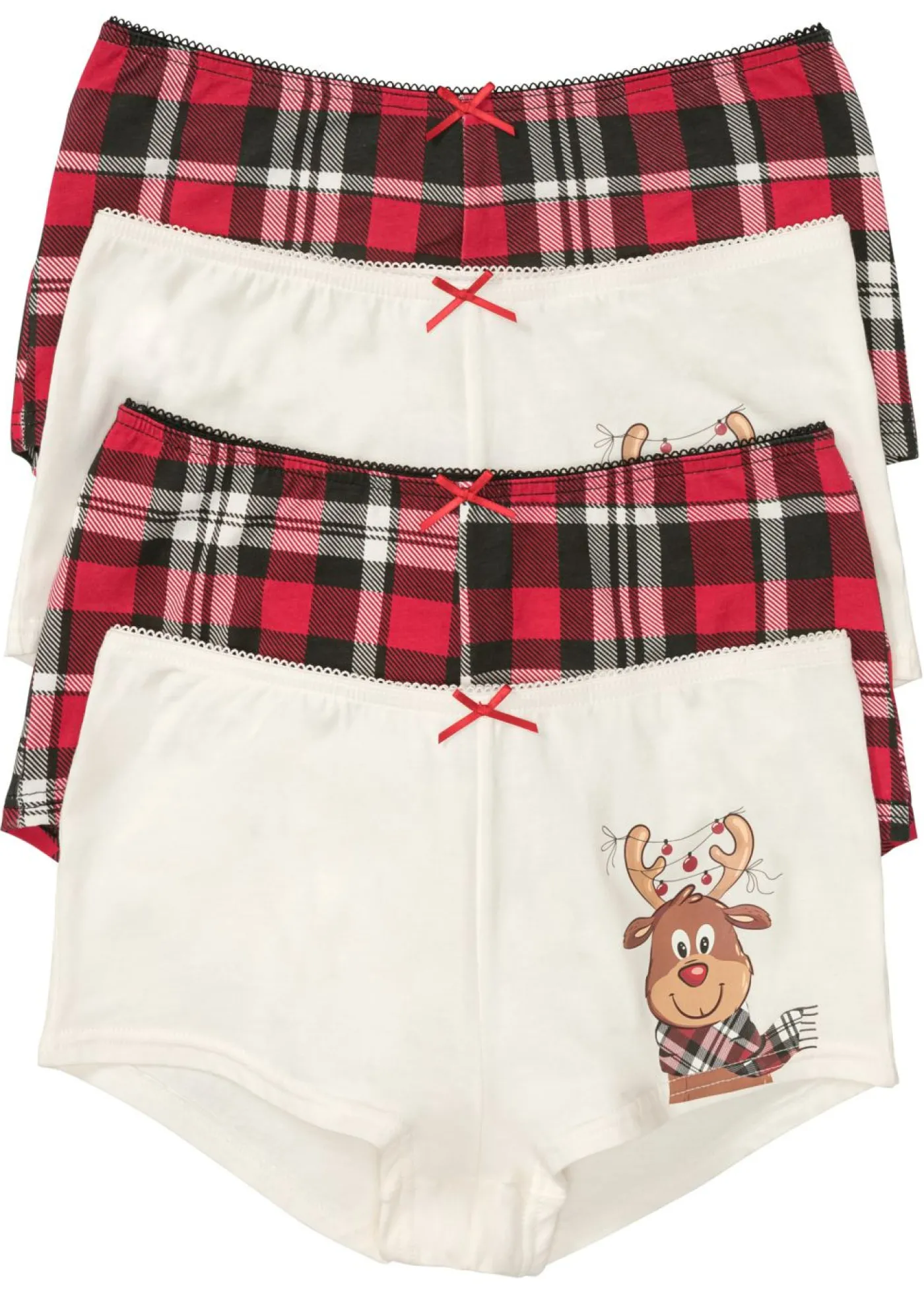 bonprix bonprix Braguita tipo pantalón (4 unidades) blanco lana/violeta/rosa antiguo/negro Outlet