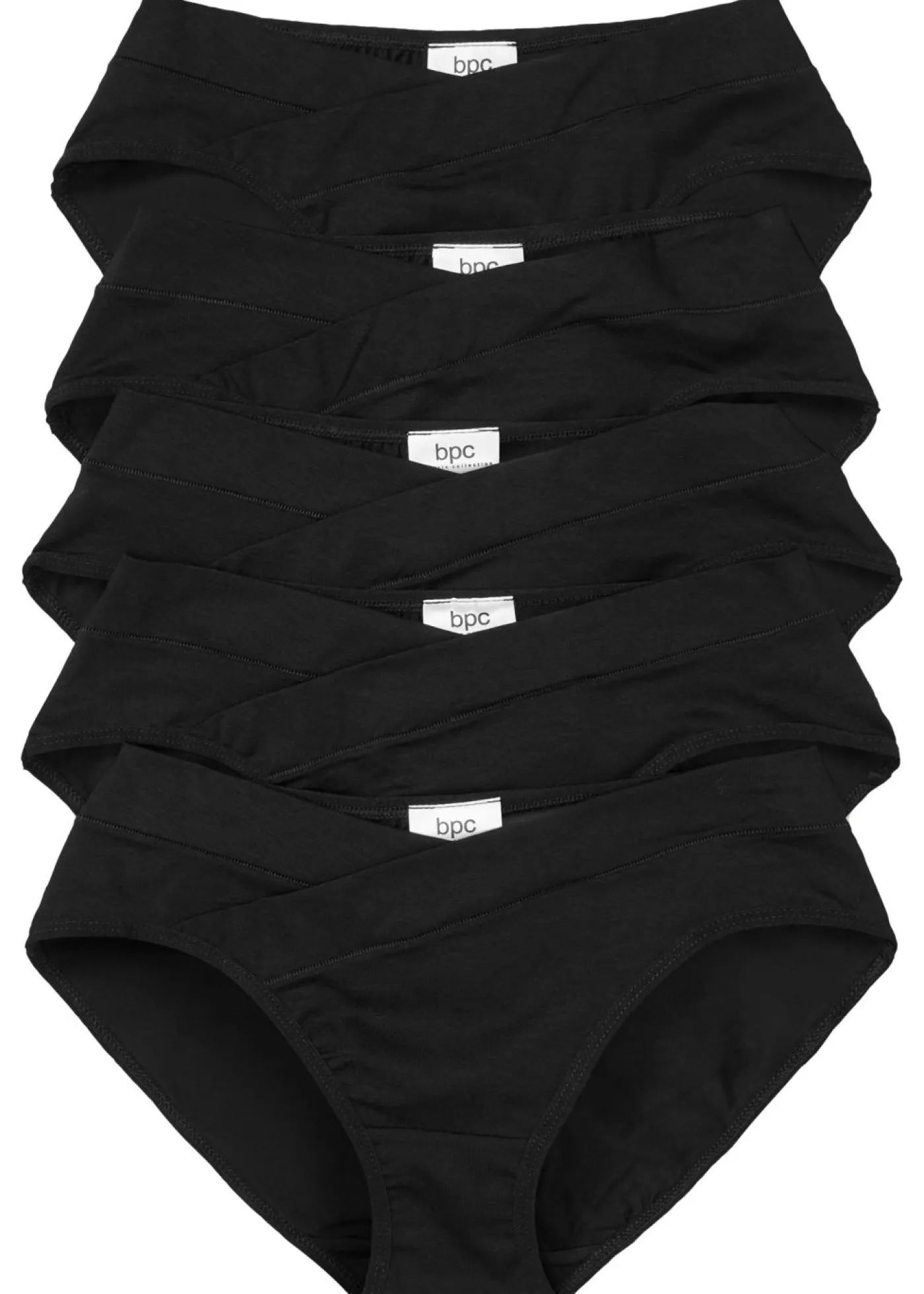 bonprix bonprix Braguitas con forma de V (5 unidades) Negro