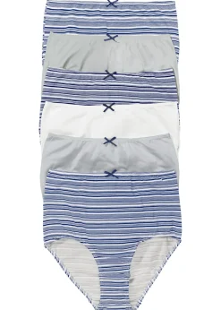 bonprix bonprix Braguitas de talle alto (6 unidades) Rayas azules Hot