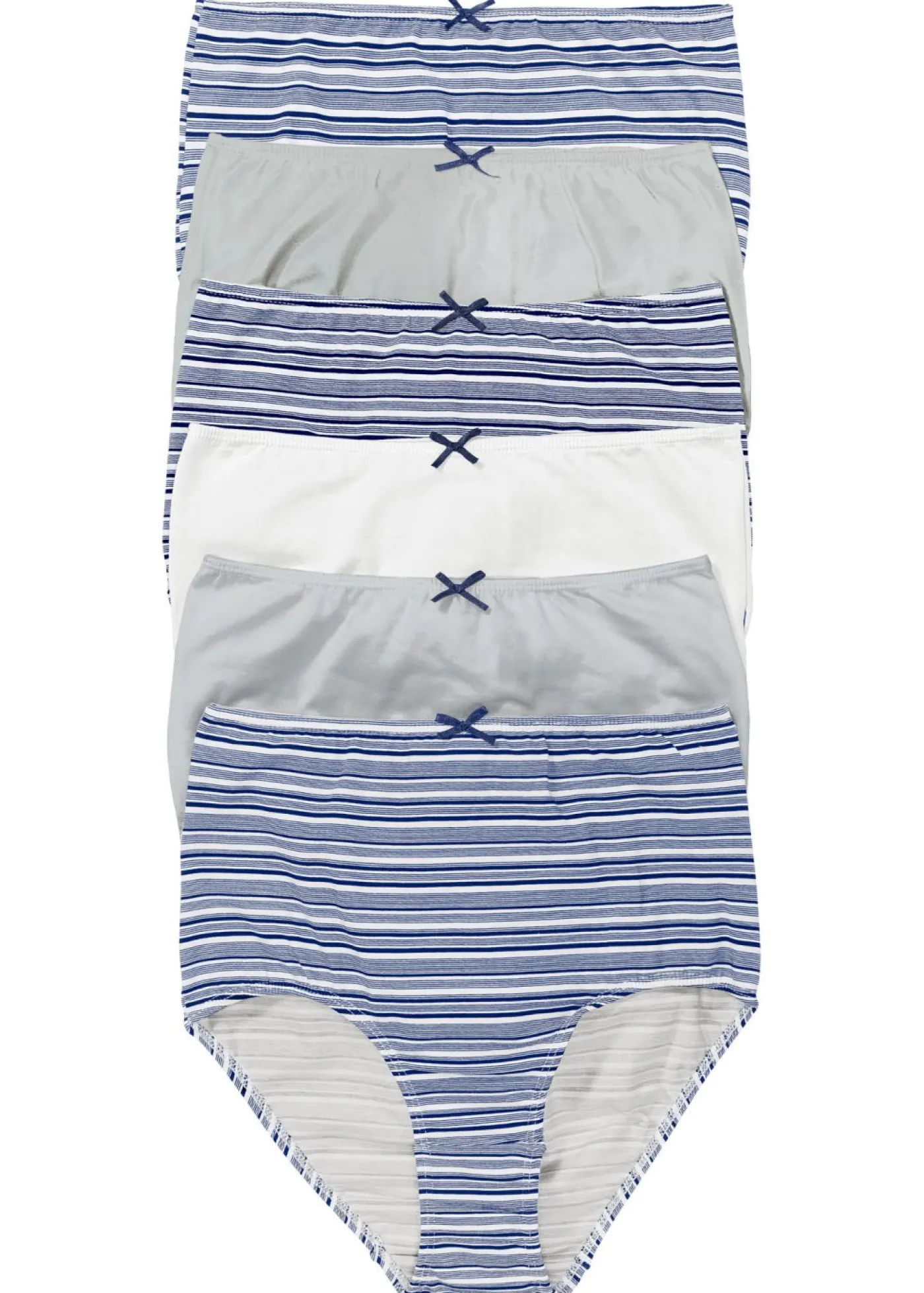 bonprix bonprix Braguitas de talle alto (6 unidades) Rayas azules Hot